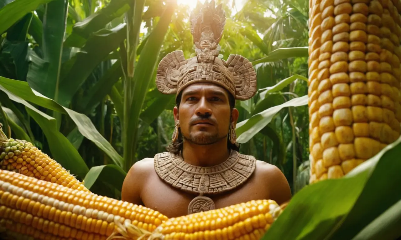 Ilustración para la sección Cultura de los Popol Vuh: Mitología y orígenes de los mayas. sobre Desterrados del paraíso: Las civilizaciones perdidas que desafían lo que sabemos.