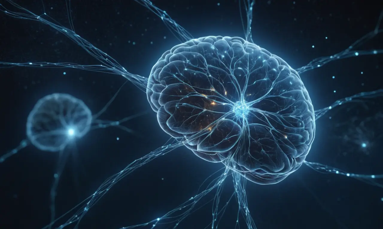 Ilustración para la sección Teoría de grafos y organización de la red cerebral sobre El Cerebro en Red: Cómo tus pensamientos se contagian
