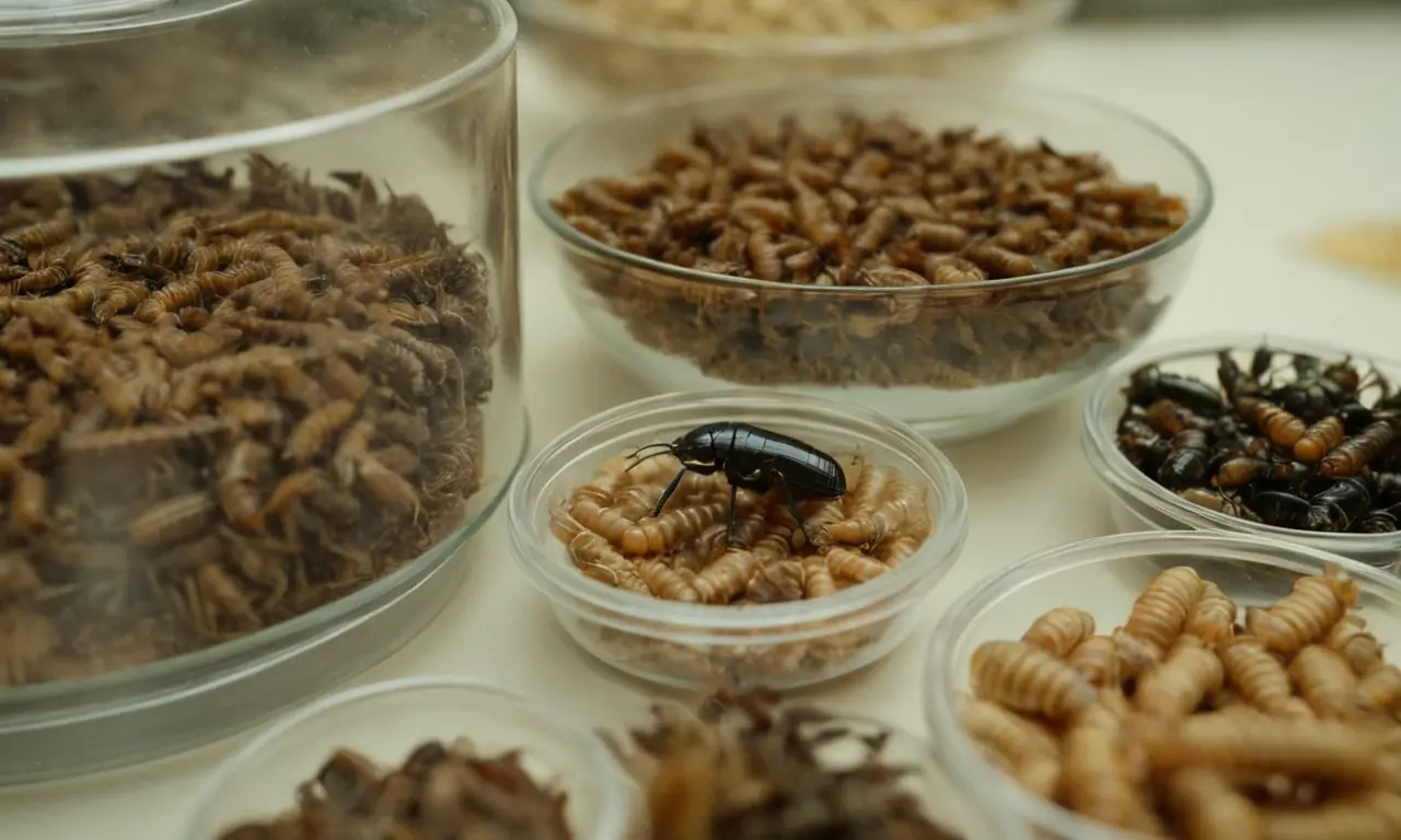 Ilustración para la sección Impacto en las cadenas alimentarias y la disponibilidad de alimentos. sobre El colapso silencioso: ¿Qué está matando a los insectos y por qué debería importarte?