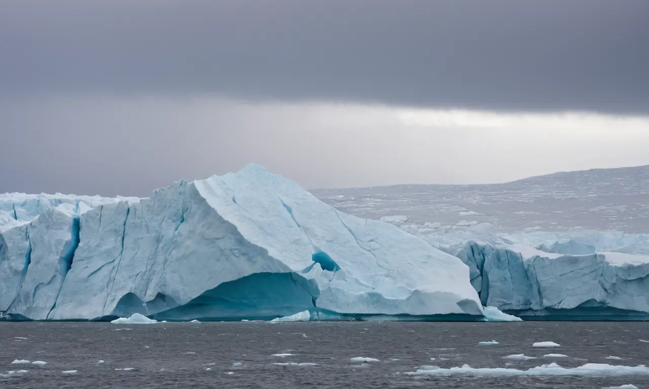 Ilustración para la sección Aumento del Nivel del Mar: Contribución Glaciar sobre El eco silencioso de los glaciares: ¿Qué nos revelan sobre nuestro futuro?