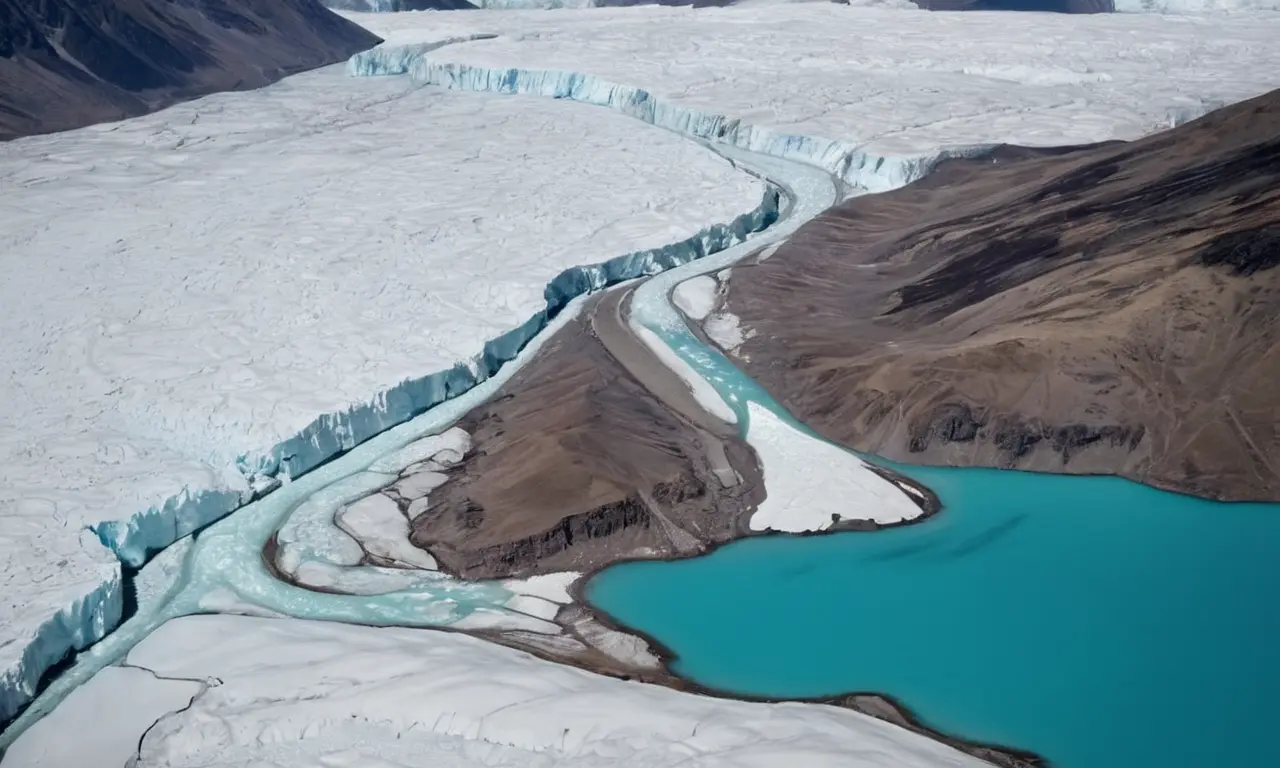 Ilustración para la sección Impacto en el Suministro de Agua Dulce sobre El eco silencioso de los glaciares: ¿Qué nos revelan sobre nuestro futuro?