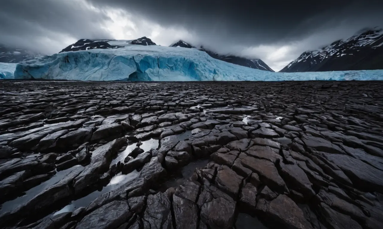Ilustración para la sección Retroalimentación Positiva: Deshielo y Calentamiento Global sobre El eco silencioso de los glaciares: ¿Qué nos revelan sobre nuestro futuro?