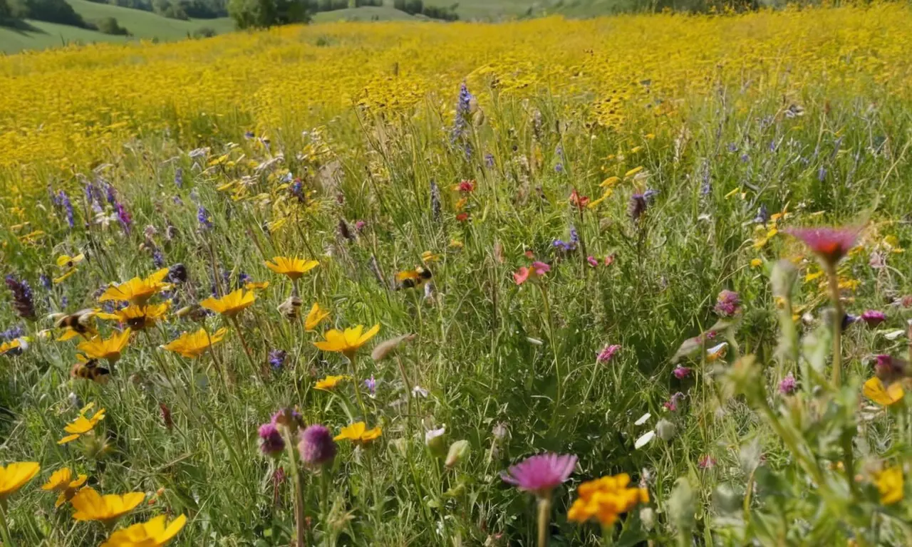 Ilustración para la sección Fomento de la diversidad floral y creación de hábitats. sobre El último baile de las abejas: ¿Por qué están desapareciendo y qué podemos hacer?
