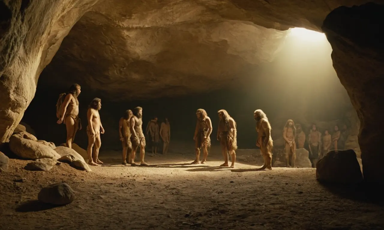 Ilustración para la sección Interacciones y Cruces con Neandertales y Homo Sapiens: Evidencia genética y legado. sobre El último eslabón perdido: ¿Quiénes fueron realmente los Denisovanos?