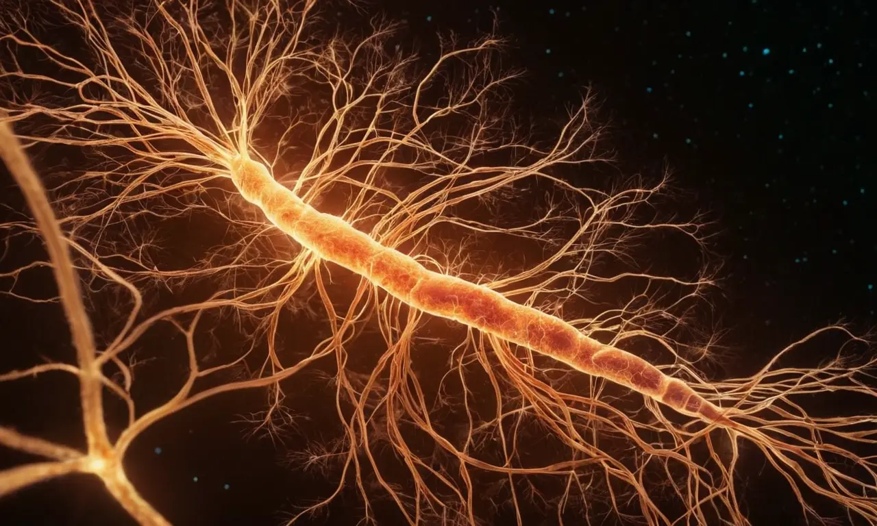 Ilustración para la sección El Eje Intestino-Cerebro: Conexión Fisiológica. sobre La danza invisible: Cómo las bacterias moldean tu salud mental.